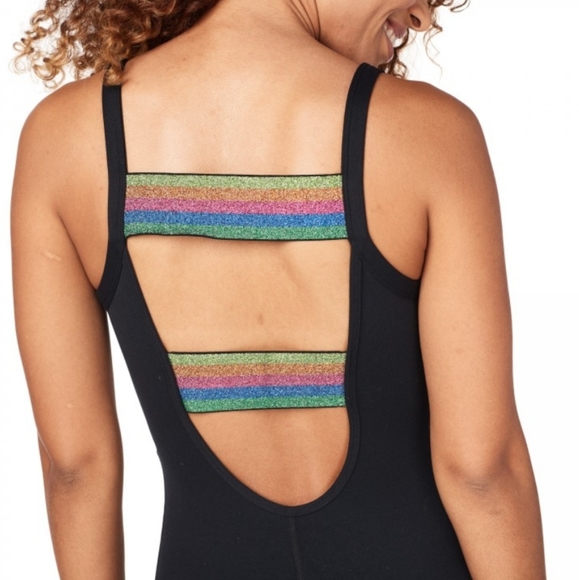 COPY - Zumba Wear Zumba Glam Open Back Black Bodysuit  in L Lovely - Picture 4 of 13